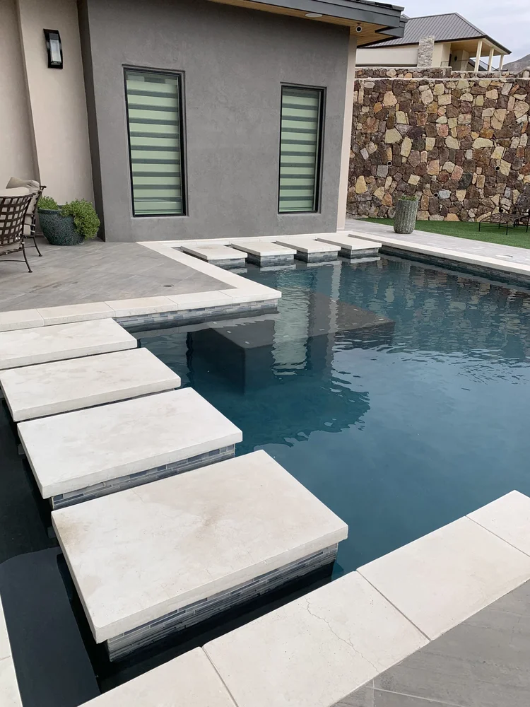 Floating Stone Steps Pool