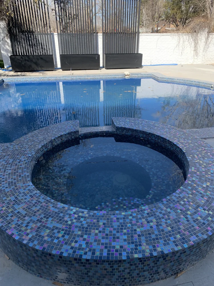 Iridescent Mosaic Tile Spa